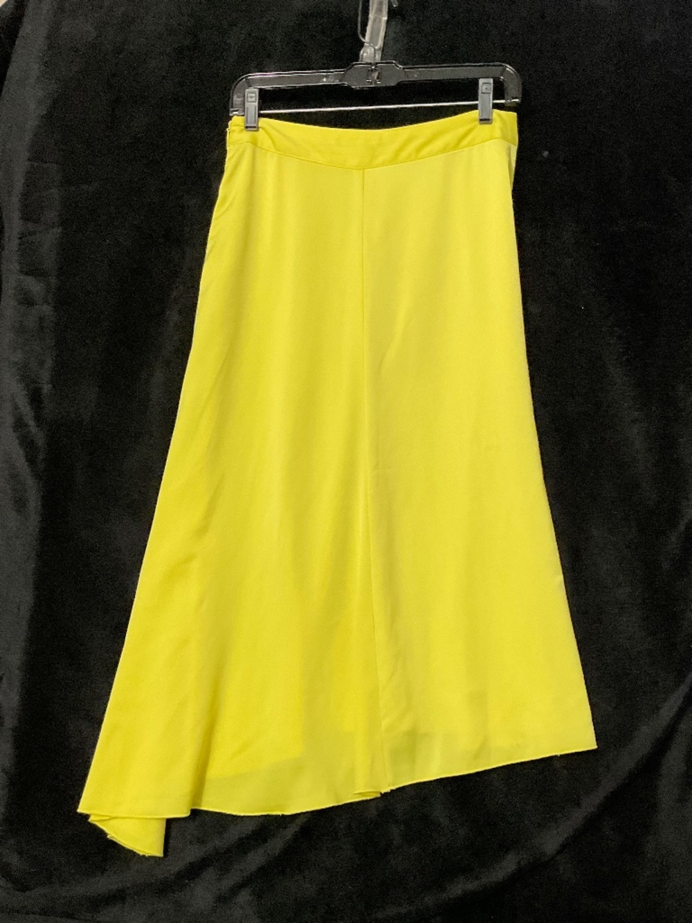 Urban Outfitters Chartreuse Yellow Asymmetrical Bias Cut Midi Skirt Size M